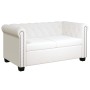Sofás Chesterfield de 2 y 3 plazas cuero sintético blanco en Sofás | Comprar online en Foru.es