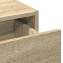 Mesa de tocador de pared con luces LED en roble de Sonoma de , Tocadores para dormitorios - Ref: Foro24-865219, Precio: 87,76...
