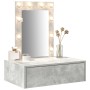 Mesa de tocador colgante con luces LED en Gris Concreto de , Tocadores para dormitorios - Ref: Foro24-865220, Precio: 85,20 €...