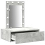 Mesa de tocador colgante con luces LED en Gris Concreto de , Tocadores para dormitorios - Ref: Foro24-865220, Precio: 85,20 €...