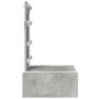 Mesa de tocador colgante con luces LED en Gris Concreto de , Tocadores para dormitorios - Ref: Foro24-865220, Precio: 85,20 €...