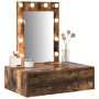 Mesa de tocador colgante  con luces LED en roble ahumado | Foro24.es | Tu tienda online para hogar, jardín y más Foro24.es
