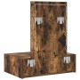 Mesa de tocador colgante  con luces LED en roble ahumado | Foro24.es | Tu tienda online para hogar, jardín y más Foro24.es