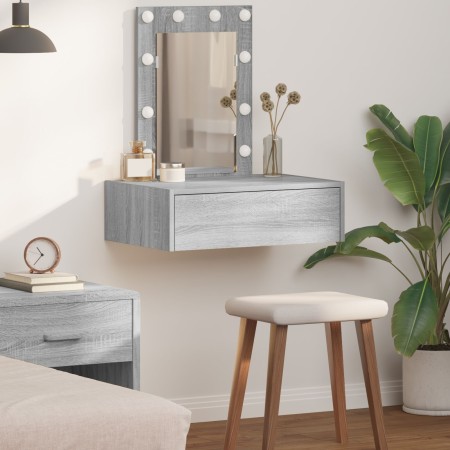 Mesa de tocador colgante  con luces LED Gris Sonoma | Foro24.es | Tu tienda online para hogar, jardín y más Foro24.es