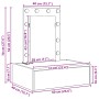 Mesa de Tocador Montada en la Pared con Luces LED de Madera Envejecida de , Tocadores para dormitorios - Ref: Foro24-865224, ...