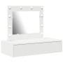 Mesa de Tocador Colgante con Luces LED - Blanca de , Tocadores para dormitorios - Ref: Foro24-865226, Precio: 104,76 €, Descu...