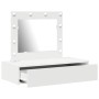 Mesa de Tocador Colgante con Luces LED - Blanca de , Tocadores para dormitorios - Ref: Foro24-865226, Precio: 104,76 €, Descu...