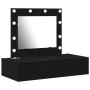 Mesa de Tocador Montada en la Pared con Luces LED en Roble Negro de , Tocadores para dormitorios - Ref: Foro24-865227, Precio...