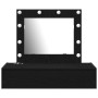 Mesa de Tocador Montada en la Pared con Luces LED en Roble Negro de , Tocadores para dormitorios - Ref: Foro24-865227, Precio...