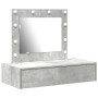 Mesa de Tocador Colgante  con Luces LED Gris Concreto | Foro24.es | Tu tienda online para hogar, jardín y más Foro24.es