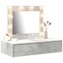 Mesa de Tocador Colgante  con Luces LED Gris Concreto | Foro24.es | Tu tienda online para hogar, jardín y más Foro24.es