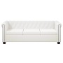 Sofás Chesterfield de 2 y 3 plazas cuero sintético blanco en Sofás | Comprar online en Foru.es
