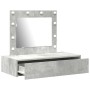 Mesa de Tocador Colgante  con Luces LED Gris Concreto | Foro24.es | Tu tienda online para hogar, jardín y más Foro24.es