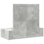 Mesa de Tocador Colgante  con Luces LED Gris Concreto | Foro24.es | Tu tienda online para hogar, jardín y más Foro24.es