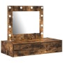Mesa de tocador colgante con luces LED en roble ahumado de , Tocadores para dormitorios - Ref: Foro24-865230, Precio: 101,70 ...