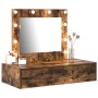 Mesa de tocador colgante con luces LED en roble ahumado de , Tocadores para dormitorios - Ref: Foro24-865230, Precio: 101,70 ...