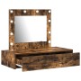 Mesa de tocador colgante con luces LED en roble ahumado de , Tocadores para dormitorios - Ref: Foro24-865230, Precio: 101,70 ...