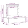 Mesa de tocador colgante con luces LED en roble ahumado de , Tocadores para dormitorios - Ref: Foro24-865230, Precio: 101,70 ...