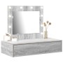 Mesa de tocador montada en la pared  con luces LED gris sonoma | Foro24.es | Tu tienda online para hogar, jardín y más Foro24.es