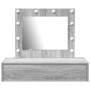 Mesa de tocador montada en la pared  con luces LED gris sonoma | Foro24.es | Tu tienda online para hogar, jardín y más Foro24.es