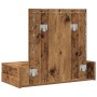 Mesa de Tocador Montada en la Pared  con Luces LED de Madera Antigua | Foro24.es | Tu tienda online para hogar, jardín y más Foro24.es