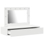 Mesa de Tocador Colgante con Luces LED Blanca de , Tocadores para dormitorios - Ref: Foro24-865235, Precio: 111,31 €, Descuen...