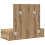 Tocador montado en la pared con luces LED de roble artesanal de , Tocadores para dormitorios - Ref: Foro24-865234, Precio: 10...