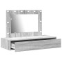 Mesa de Tocador Colgante con Luces LED Gris Sonama de , Tocadores para dormitorios - Ref: Foro24-865240, Precio: 113,46 €, De...