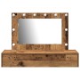 Mesa de Tocador Colgante con Luces LED Madera Antigua de , Tocadores para dormitorios - Ref: Foro24-865242, Precio: 108,00 €,...