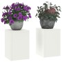 Soportes de Plantas para Exteriores Pilar 2 pcs Blanco 24x24x35 cm Acero de , Soportes para macetas - Ref: Foro24-865807, Pre...