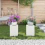 Soportes de Plantas para Exteriores Pilar 2 pcs Blanco 24x24x35 cm Acero de , Soportes para macetas - Ref: Foro24-865807, Pre...