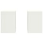 Soportes de Plantas para Exteriores Pilar 2 pcs Blanco 24x24x35 cm Acero de , Soportes para macetas - Ref: Foro24-865807, Pre...