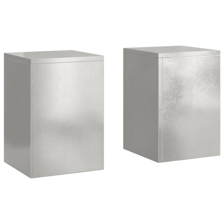 Soportes para Plantas Exterior Pillar 2 pcs 24x24x35 cm Acero Inoxidable | Foro24.es | Tu tienda online para hogar, jardín y más Foro24.es
