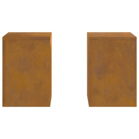 Soportes para Plantas de Exterior Pilar 2 pcs 24x24x35 cm Acero Corrosión de , Soportes para macetas - Ref: Foro24-865812, Pr...