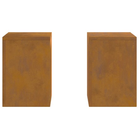 Soportes para Plantas de Exterior Pilar 2 pcs 24x24x35 cm Acero Corrosión de , Soportes para macetas - Ref: Foro24-865812, Pr...