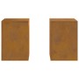 Soportes para Plantas de Exterior Pilar 2 pcs 24x24x35 cm Acero Corrosión de , Soportes para macetas - Ref: Foro24-865812, Pr...