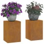 Soportes para Plantas de Exterior Pilar 2 pcs 24x24x35 cm Acero Corrosión de , Soportes para macetas - Ref: Foro24-865812, Pr...