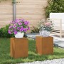 Soportes para Plantas de Exterior Pilar 2 pcs 24x24x35 cm Acero Corrosión de , Soportes para macetas - Ref: Foro24-865812, Pr...