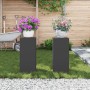 Esquineros de Plantas de Pilar 2 pcs Negro 24x24x55 cm Acero de , Soportes para macetas - Ref: Foro24-865813, Precio: 65,75 €...