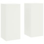 Juego de 2 Soportes de Plantas de para Exterior en blanco, 24x24x55 cm, Acero de , Soportes para macetas - Ref: Foro24-865814...