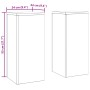 Juego de 2 Soportes de Plantas de para Exterior en blanco, 24x24x55 cm, Acero de , Soportes para macetas - Ref: Foro24-865814...
