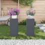 Soportes de plantas exteriores  Pilar 2 pcs Antracita 24x24x55 cm Acero | Foro24.es | Tu tienda online para hogar, jardín y más Foro24.es