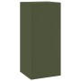 Soportes para Plantas de Exterior Pilar 2 pcs Verde Oliva 24x24x55 cm Acero | Foro24.es | Tu tienda online para hogar, jardín y más Foro24.es