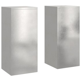 Soportes para Plantas de Exterior Pilares 2 pcs 24x24x55 cm Acero Inoxidable de , Soportes para macetas - Ref: Foro24-865817,...