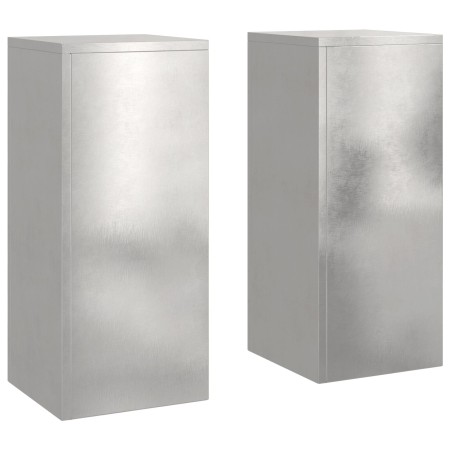 Soportes para Plantas de Exterior Pilares 2 pcs 24x24x55 cm Acero Inoxidable de , Soportes para macetas - Ref: Foro24-865817,...