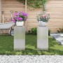 Soportes para Plantas de Exterior Pilares 2 pcs 24x24x55 cm Acero Inoxidable de , Soportes para macetas - Ref: Foro24-865817,...
