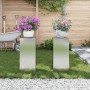 Soportes para Plantas al Aire Libre Pilar 2 pcs 24x24x55 cm Acero Galvanizado de , Soportes para macetas - Ref: Foro24-865818...