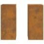 Soportes de Plantas para Exterior Pilar 2 pcs 24x24x55 cm Acero Weathering de , Soportes para macetas - Ref: Foro24-865819, P...