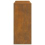 Soportes de Plantas para Exterior Pilar 2 pcs 24x24x55 cm Acero Weathering de , Soportes para macetas - Ref: Foro24-865819, P...