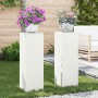 Soportes para Plantas de Exterior Pilar 2 pcs Blanco 24x24x75 cm Acero de , Soportes para macetas - Ref: Foro24-865821, Preci...